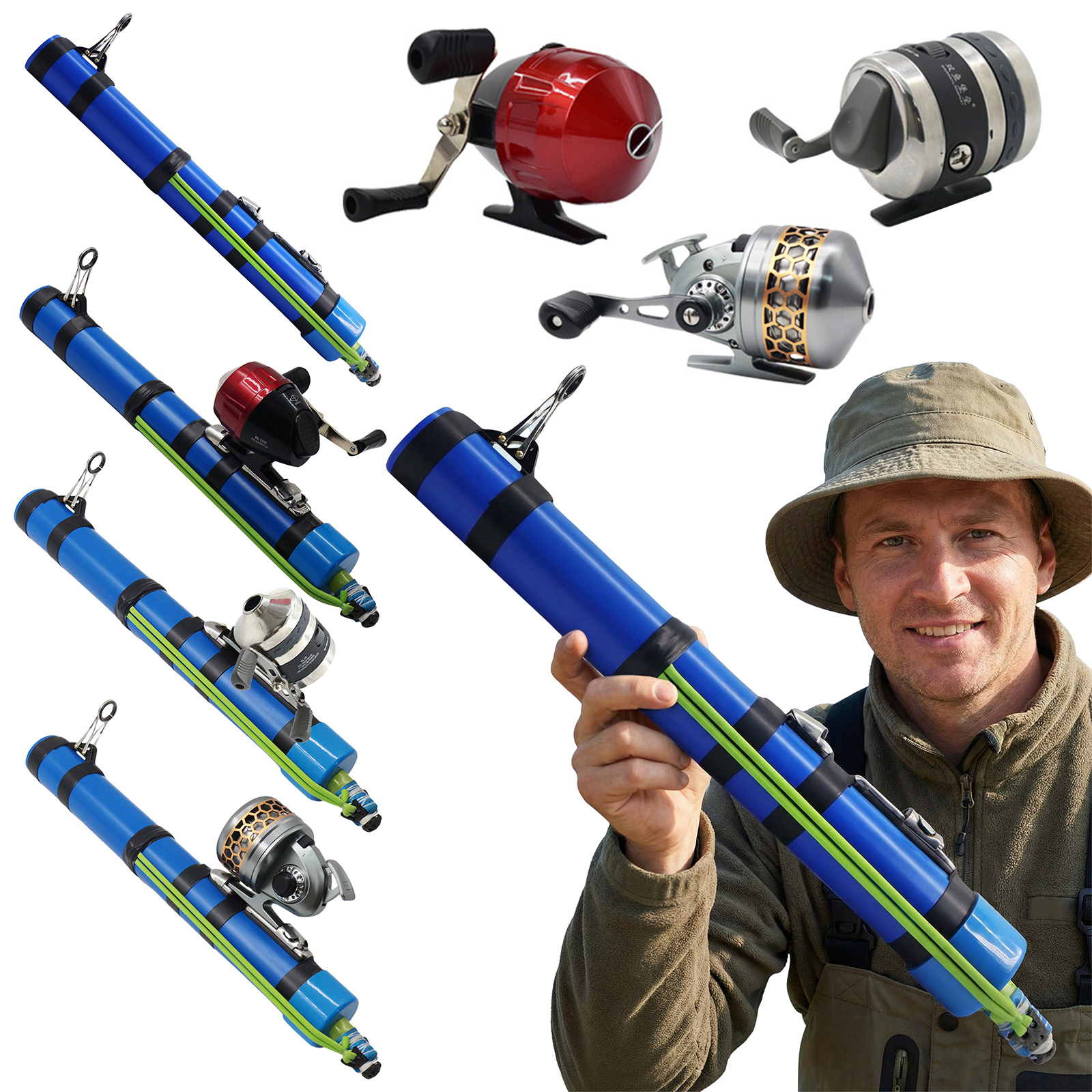 Fishing Equipment And Tools - Lure Fishings Tool with Reel Compact