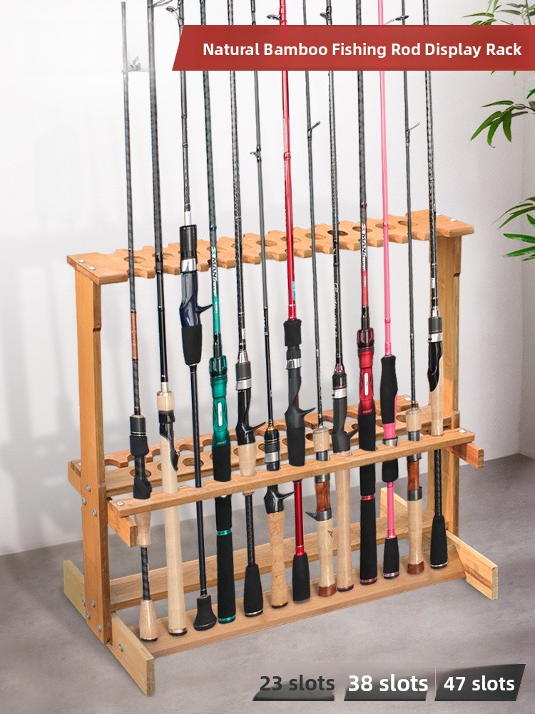 Fishing Rod Pod - Real Wood Bamboo Multi-Functional Fishing Rod