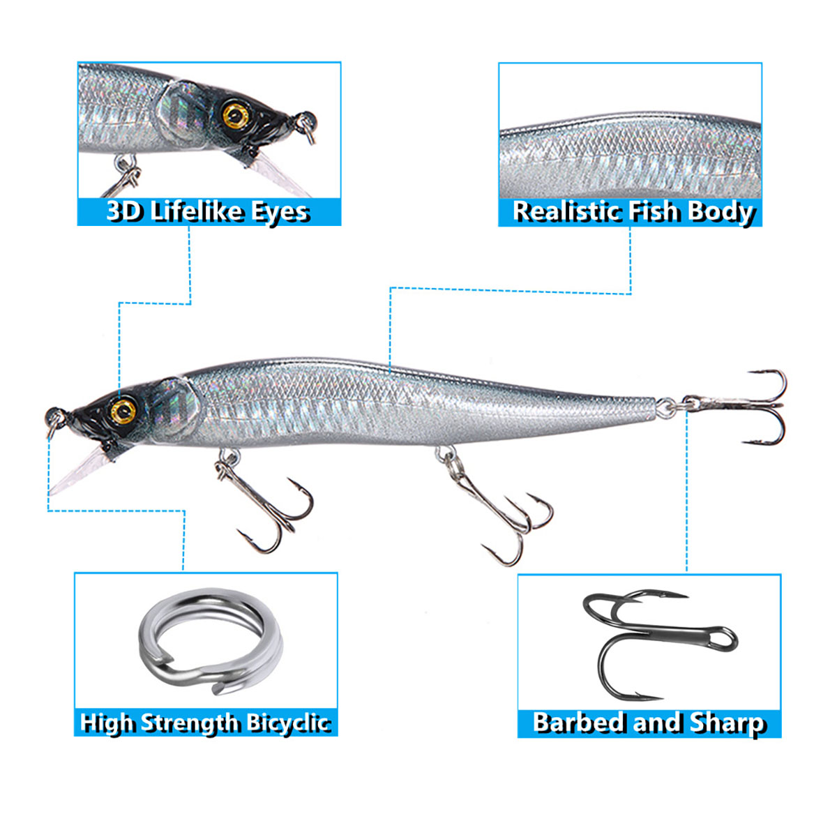 1/5PCS 115mm 14g Minnow Fishin - Quality Fishing Equipment のレビューと価格