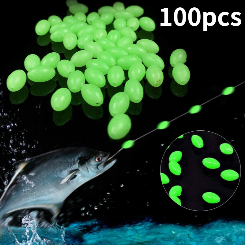 100pcs/lot Oval Night Luminous - Fishing Equipment And Tools のレビューと価格