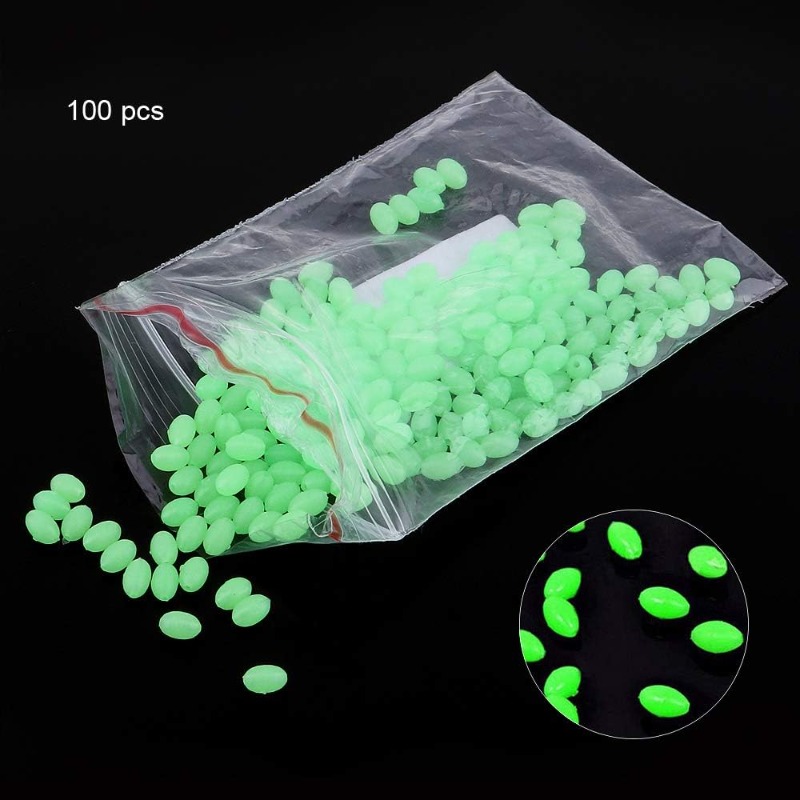 100pcs/lot Oval Night Luminous - Fishing Equipment And Tools のレビューと価格