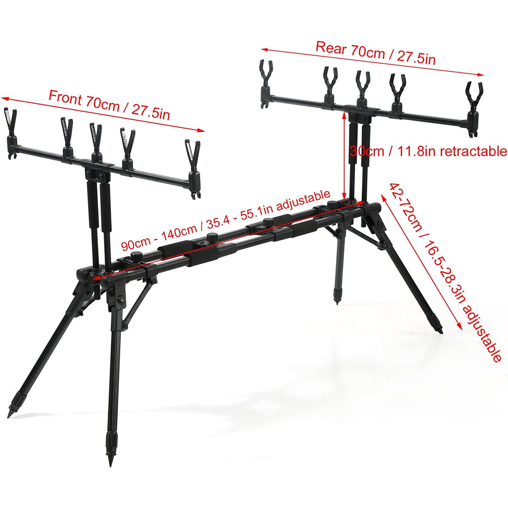 JSFUN  Adjustable 5-Rod Fishin - Fishing Rod Pod のレビューと価格