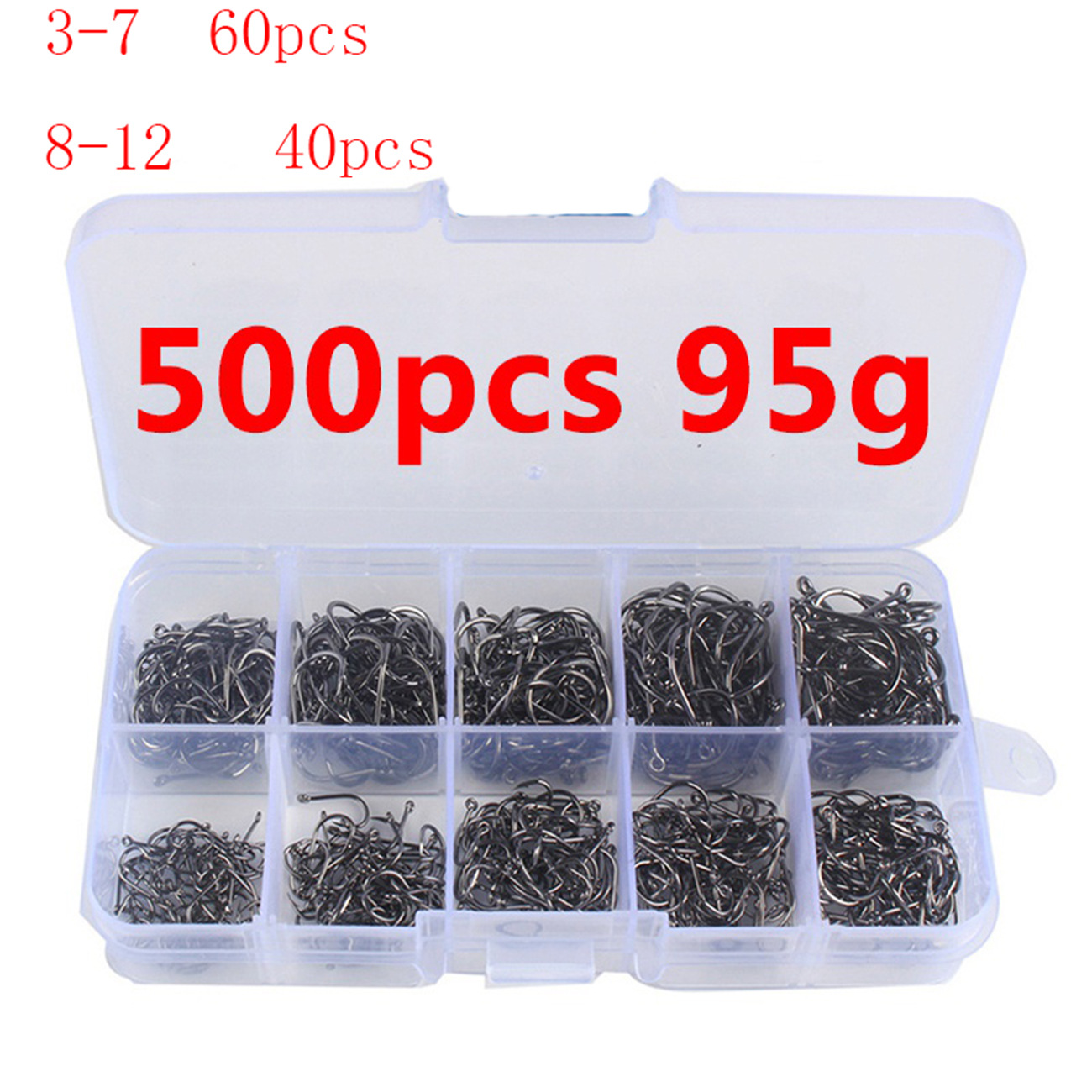100/500pcs Fishing Hooks Set C - Fly Fishing Set のレビューと価格