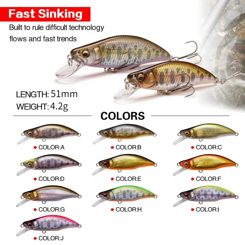 1pc Japan Design 51mm 4.2g Sin - Quality Fishing Equipment のレビューと価格