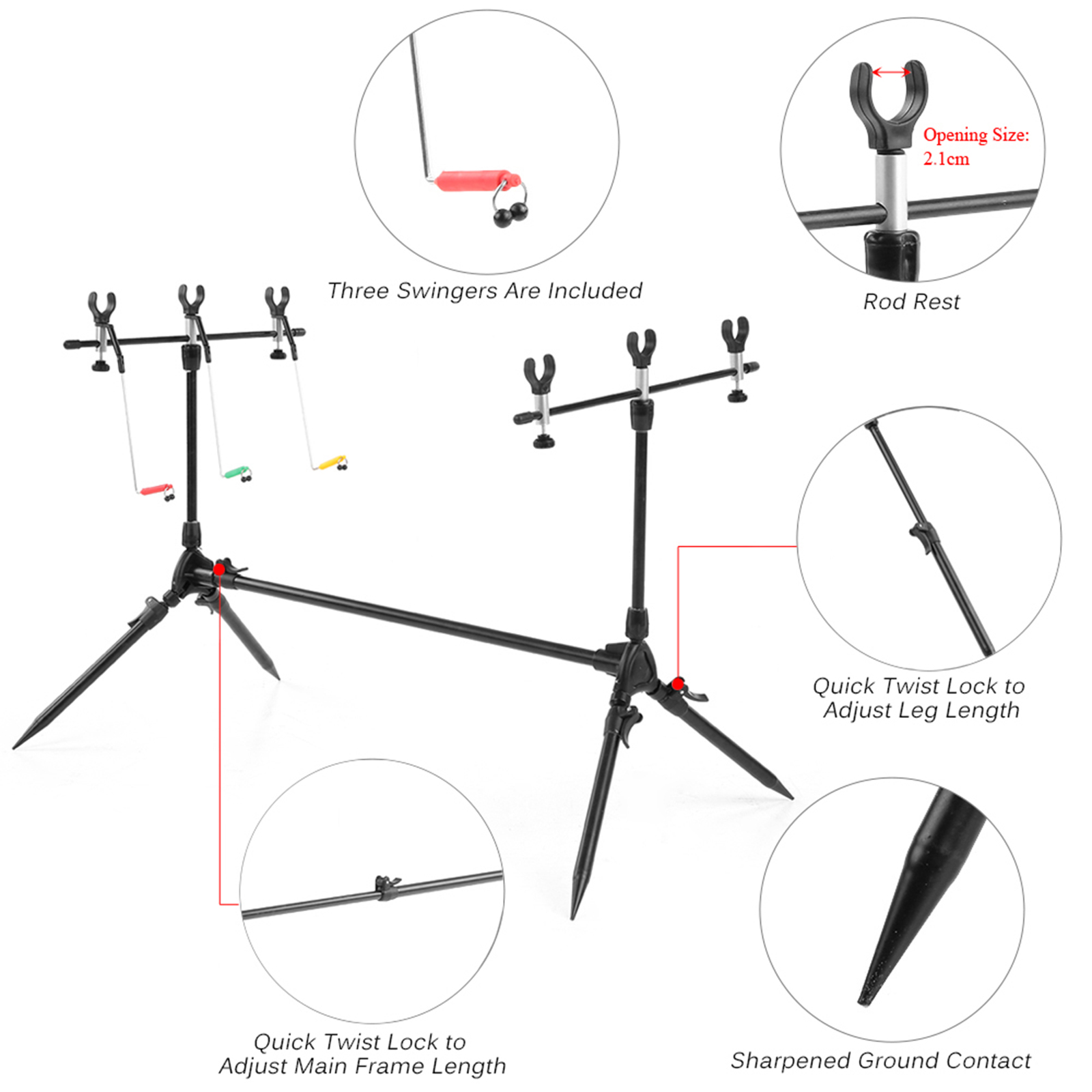 Lixada 3-in-1 Fishing Rod Pod  - Fishing Rod Pod のレビューと価格