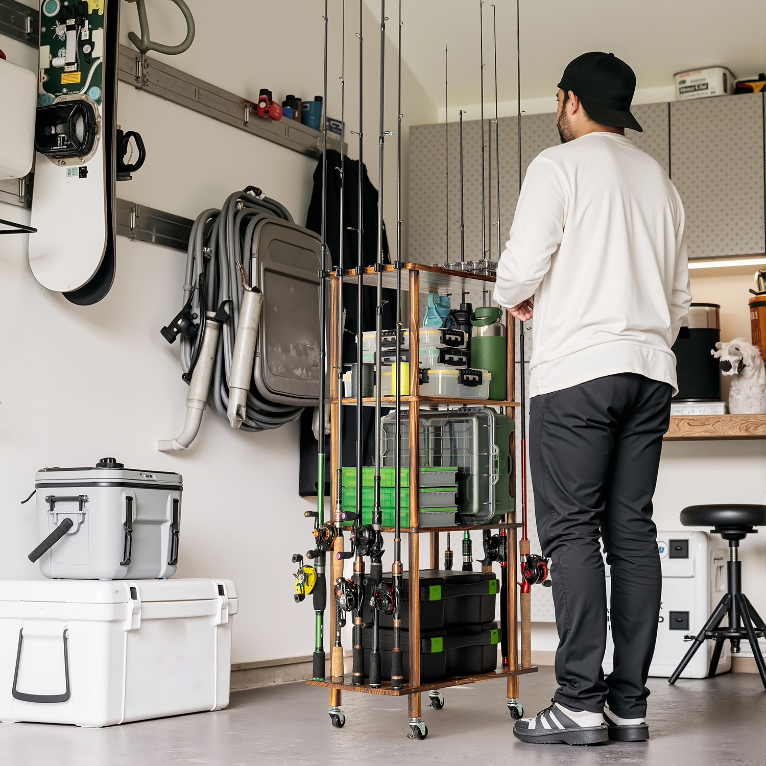 Cylindrical Floor Standing Fis - Fishing Rod Pod のレビューと価格
