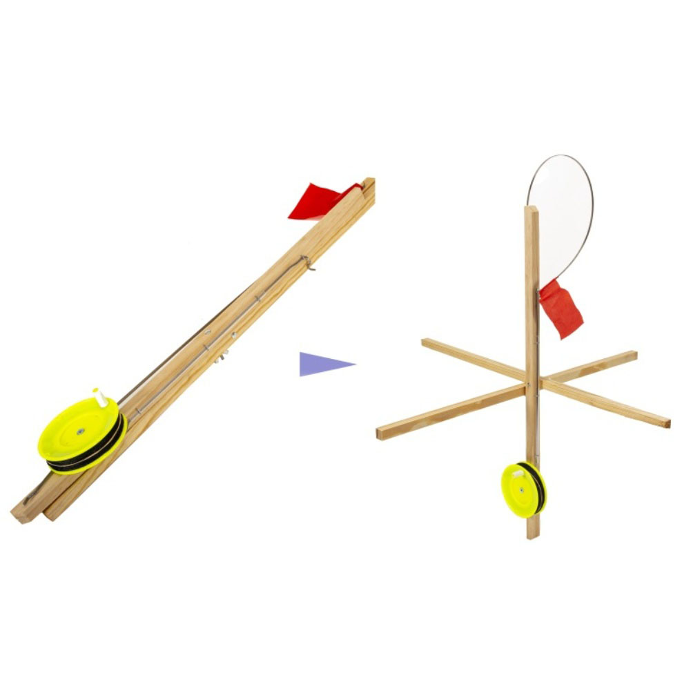 3Pcs Wooden Ice Fishing Flags  - Ice Fishing Tip Up のレビューと価格
