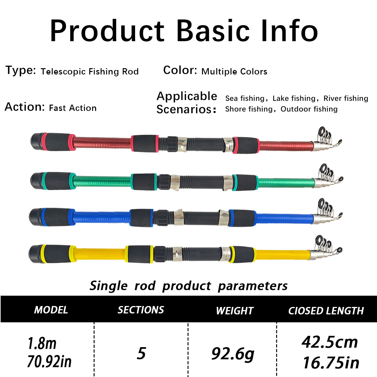Mini Telescopic Sea Fishing Ro - Fishing Equipment For Kids のレビューと価格