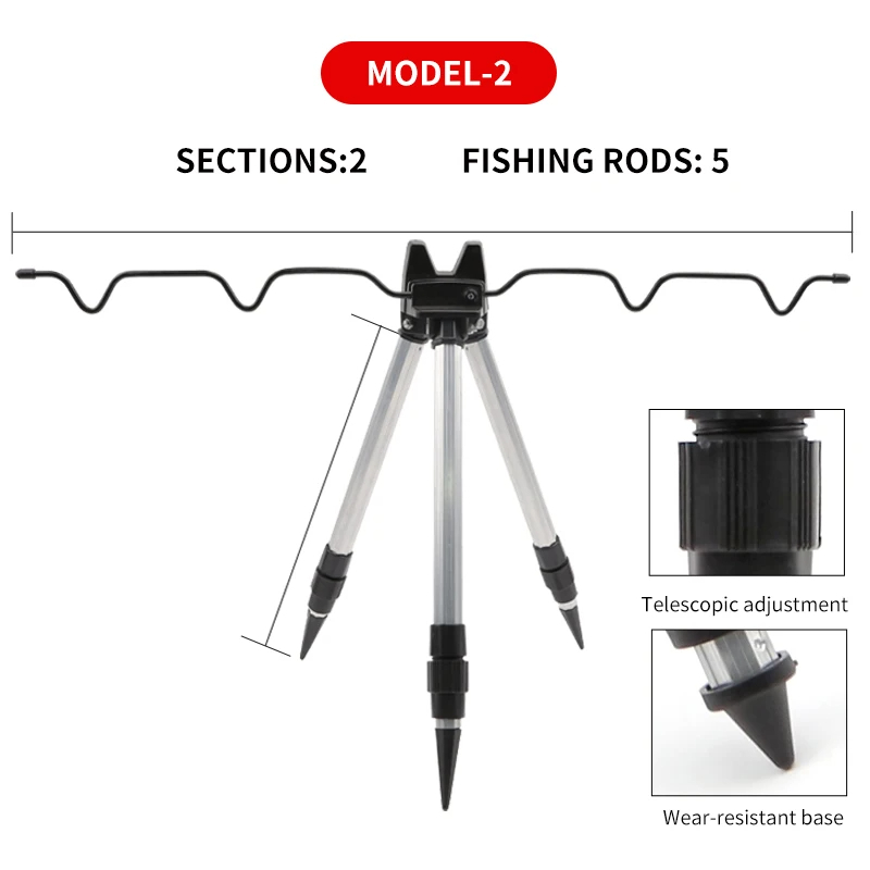 3-Fold Telescopic Fishing Rod  - Fishing Rod Pod のレビューと価格