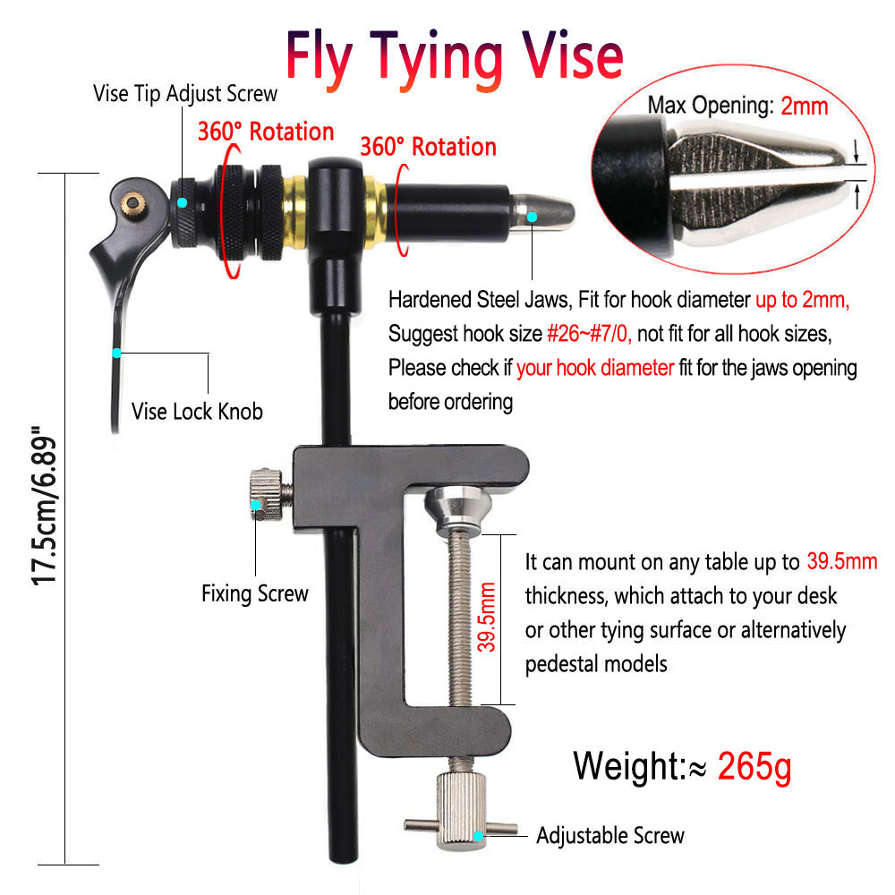 Bimoo 360° Rotation C-Clamp Fl - Fly Fishing Set のレビューと価格