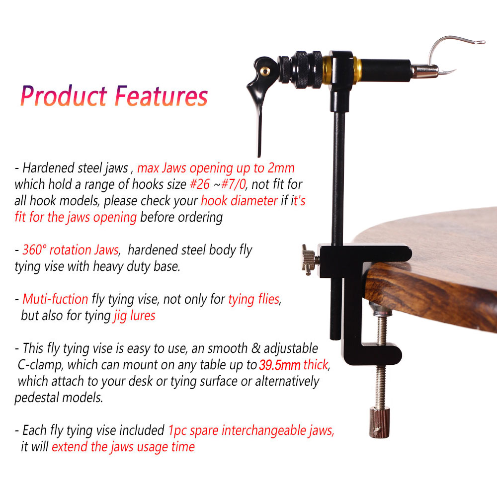 Bimoo 360° Rotation C-Clamp Fl - Fly Fishing Set のレビューと価格