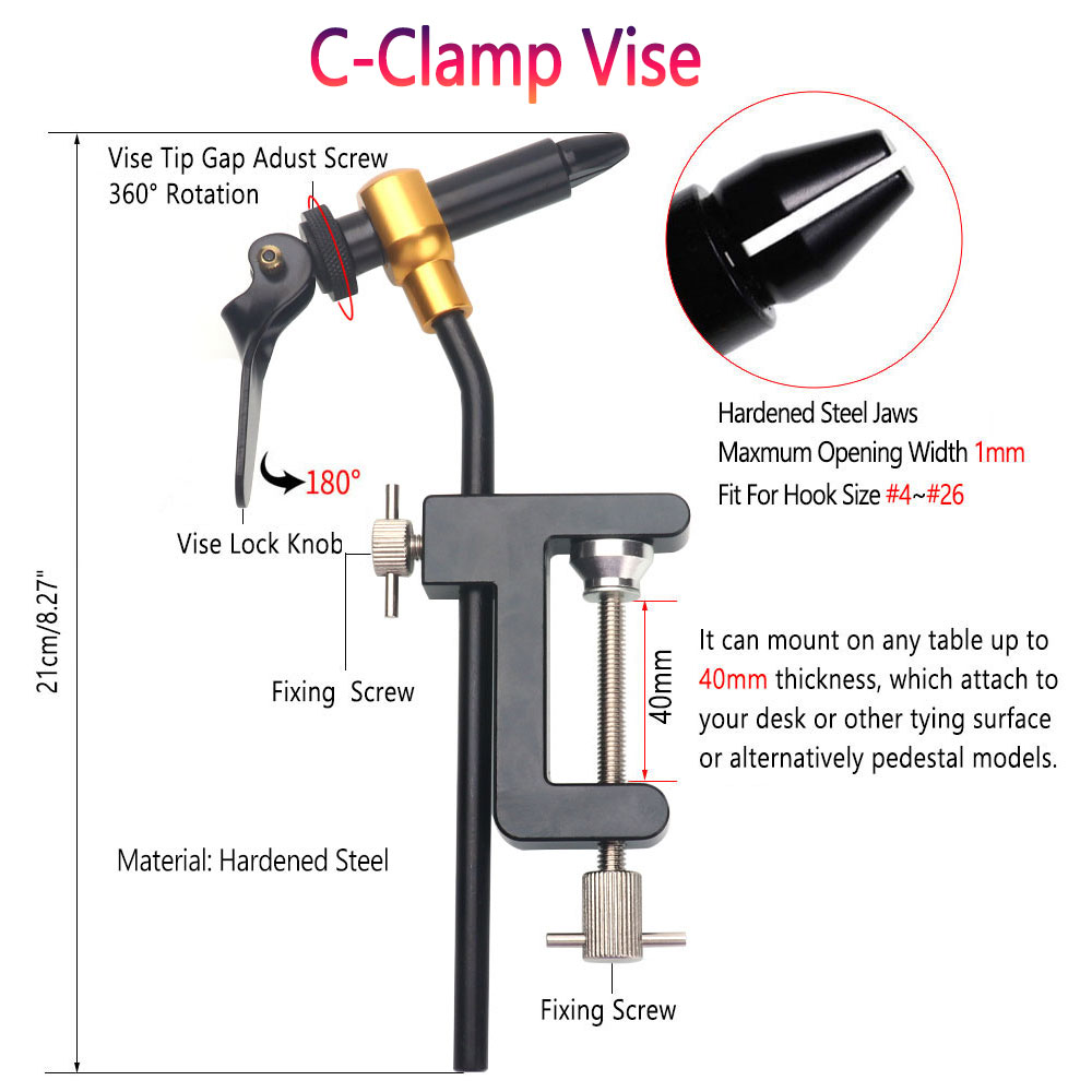 8pc/Set Hardened Steel C-Clamp - Fly Fishing Set のレビューと価格